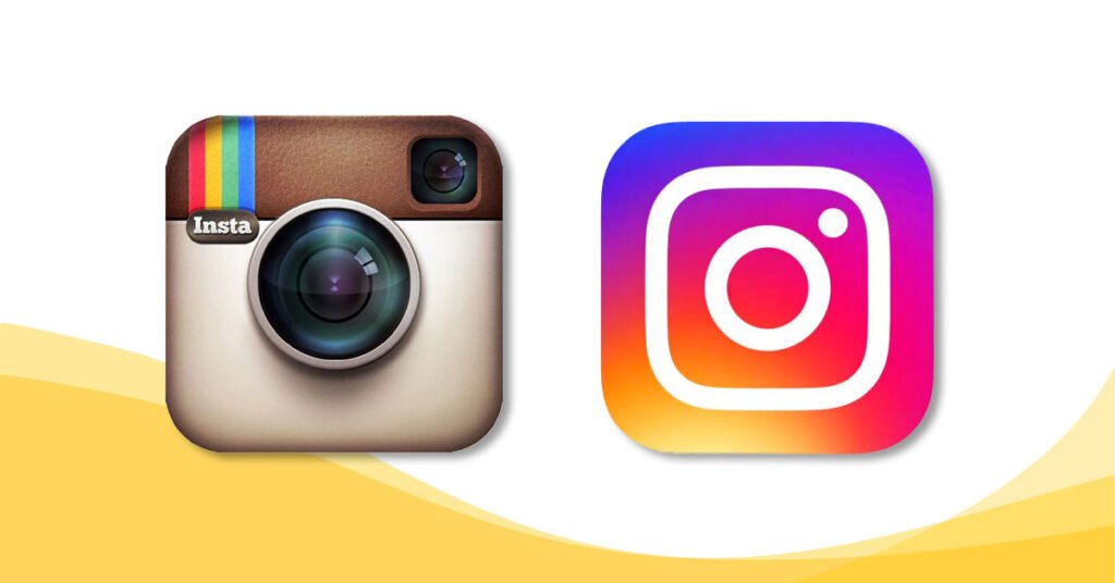 Old Instagram logo vs new Instagram logo