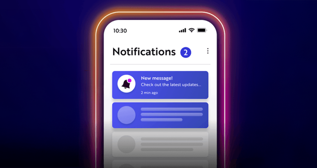 Notifications in mobile app